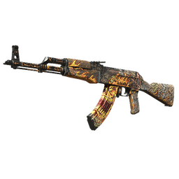 StatTrak™ AK-47 | Searing Rage (Well-Worn)