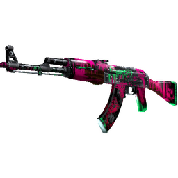 free csgo skin AK-47 | Neon Revolution (Battle-Scarred)
