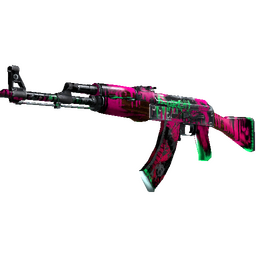 free cs2 skins StatTrak™ AK-47 | Neon Revolution (Battle-Scarred)