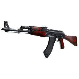 free csgo skin StatTrak™ AK-47 | Red Laminate (Battle-Scarred)