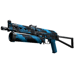 free csgo skin PP-Bizon | Blue Streak (Well-Worn)