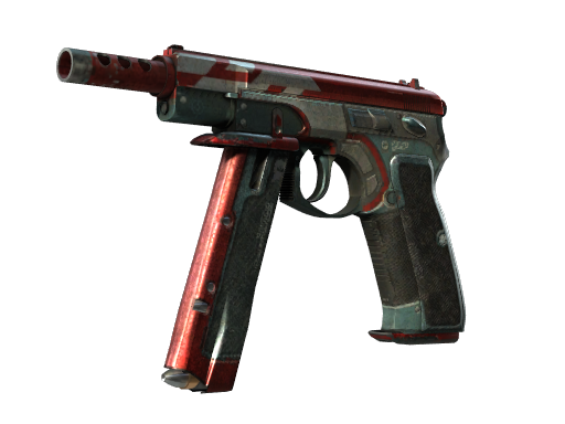 CZ75-Auto | Red Astor (Battle-Scarred)