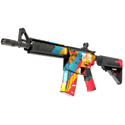M4A4 | Cyber Security (Well-Worn)
