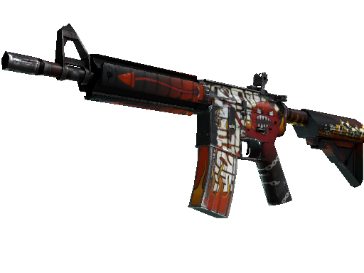 Image for the M4A4 | Hellfire weapon skin in Counter Strike 2