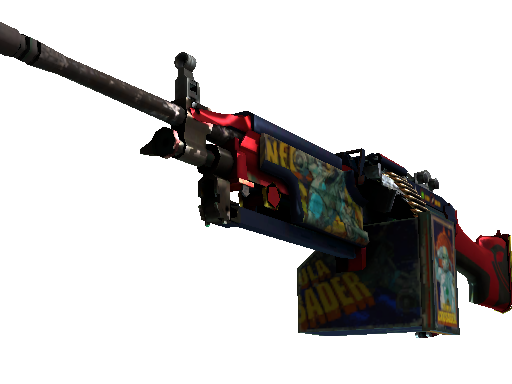 StatTrak™ M249 | Nebula Crusader (Well-Worn)