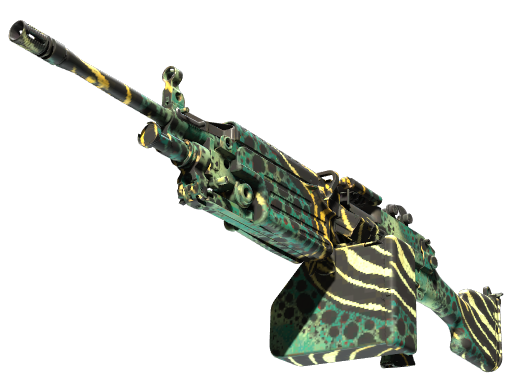 StatTrak™ M249 | Emerald Poison Dart (Minimal Wear)