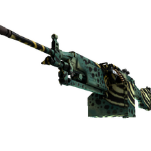 StatTrak™ M249 | Emerald Poison Dart (Minimal Wear)