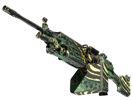 StatTrak™ M249 | Emerald Poison Dart (Well-Worn)