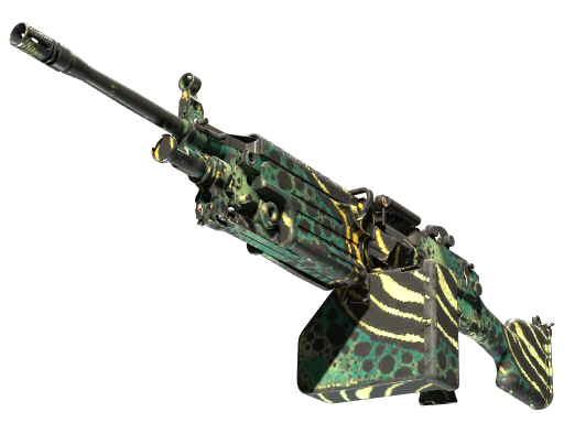 M249 | Emerald Poison Dart (Well-Worn)