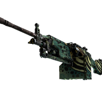 StatTrak™ M249 | Emerald Poison Dart (Well-Worn)