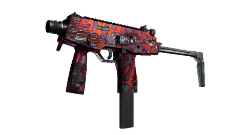 StatTrak™ MP9 | Ruby Poison Dart (Well-Worn)