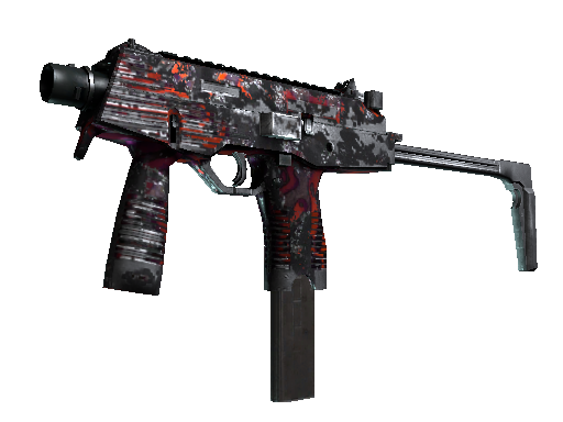 StatTrak™ MP9 | Ruby Poison Dart (Battle-Scarred)