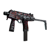 MP9 | Ruby Poison Dart (Battle-Scarred)