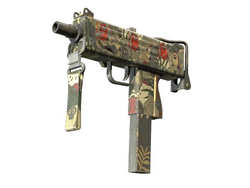 StatTrak™ MAC-10 | Monkeyflage (Battle-Scarred)