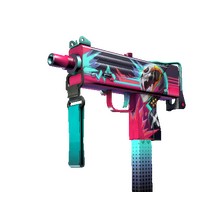 StatTrak™ MAC-10 | Neon Rider (Well-Worn)