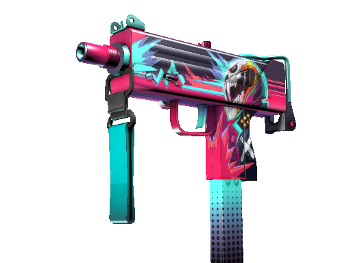 MAC-10 | Neonowy jeździec (mocne zużycie)