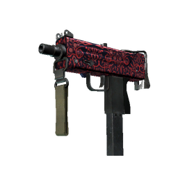 MAC-10 | Red Filigree (Minimal Wear)