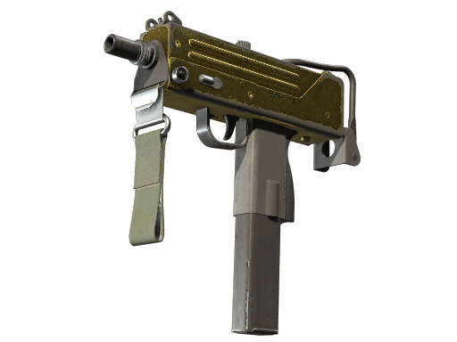 MAC-10 | Gold Brick (Battle-Scarred)