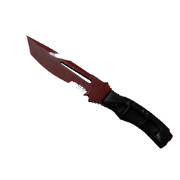 ★ StatTrak™ Survival Knife | Crimson Web (Well-Worn)