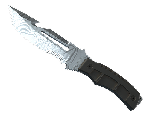 Survival Knife Damascus Steel