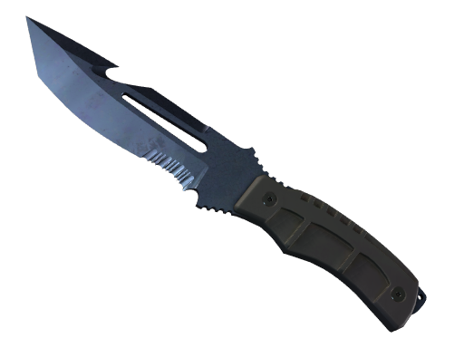 Survival-Messer (★) | Blauer Stahl (Minimale Gebrauchsspuren)