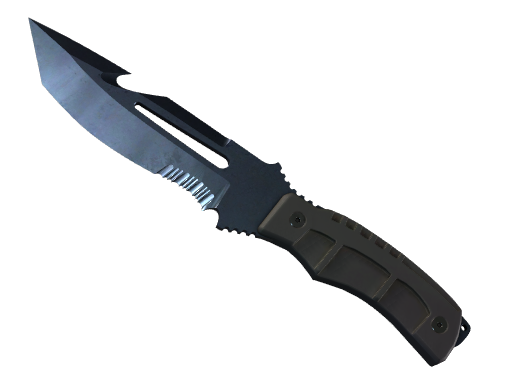 ★ StatTrak™ Survival Knife | Blue Steel (Well-Worn)