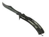 ★ Butterfly Knife | Black Laminate (Battle-Scarred)