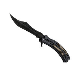 ★ Butterfly Knife | Black Laminate (Battle-Scarred)