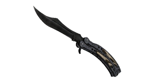★ StatTrak™ Butterfly Knife | Black Laminate (Battle-Scarred)