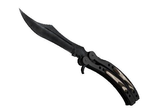 ★ StatTrak™ Butterfly Knife | Black Laminate (Well-Worn)