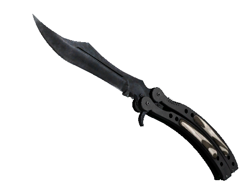 Image for the ★ Butterfly Knife | Black Laminate weapon skin in Counter Strike 2
