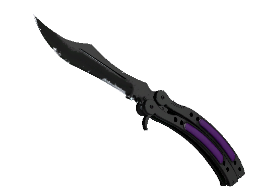 ★ StatTrak™ Butterfly Knife | Ultraviolet (Well-Worn)