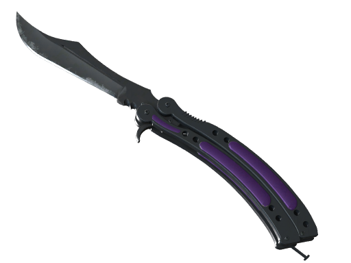 ★ StatTrak™ Butterfly Knife | Ultraviolet (Well-Worn)