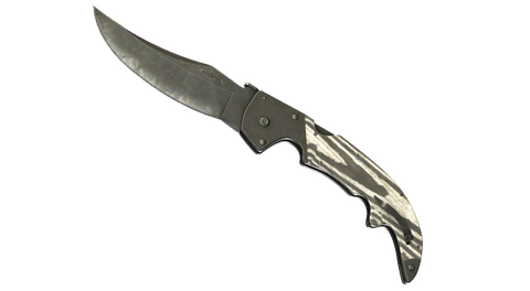 ★ StatTrak™ Falchion Knife | Black Laminate (Battle-Scarred)