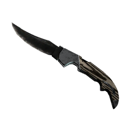 ★ StatTrak™ Falchion Knife | Black Laminate (Battle-Scarred)