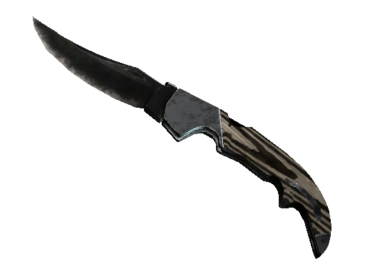★ Falchion Knife | Black Laminate (Battle-Scarred)