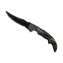 ★ Falchion Knife | Black Laminate (Battle-Scarred)