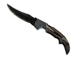 ★ Falchion Knife | Black Laminate (Well-Worn)