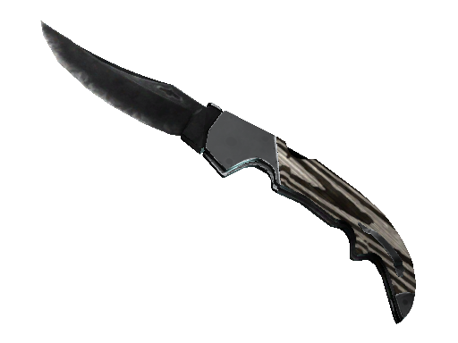 ★ StatTrak™ Falchion Knife | Black Laminate (Well-Worn)