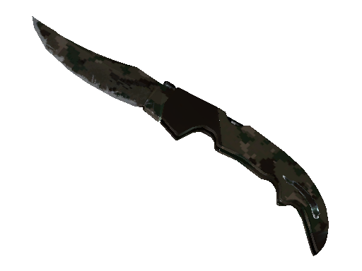 Canivete Falchion (★) | Camuflagem Digital — Floresta (Testada em Campo)