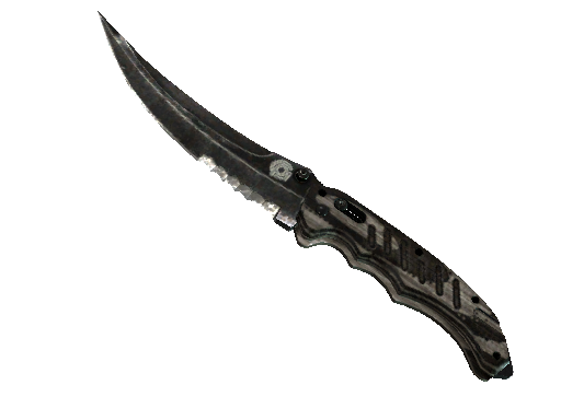 ★ Flip Knife | Black Laminate (Battle-Scarred)