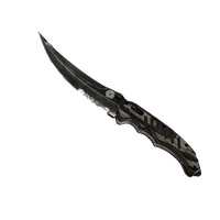 ★ Flip Knife | Black Laminate (Battle-Scarred)