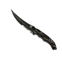 ★ Flip Knife | Black Laminate (Battle-Scarred)