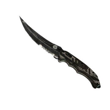 ★ Flip Knife | Black Laminate (Battle-Scarred)