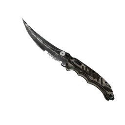 ★ Flip Knife | Black Laminate (Well-Worn)