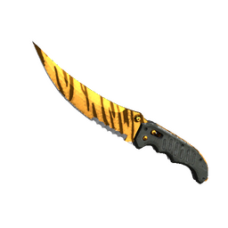 free csgo skin ★ StatTrak™ Flip Knife | Tiger Tooth (Minimal Wear)