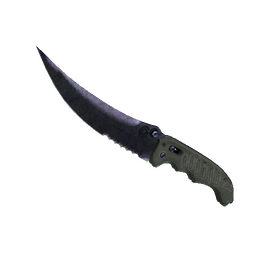 ★ StatTrak™ Flip Knife | Blue Steel (Battle-Scarred)