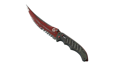 ★ Flip Knife | Crimson Web (Battle-Scarred)