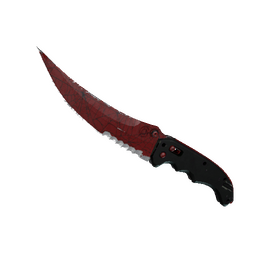 free csgo skin ★ Flip Knife | Crimson Web (Well-Worn)