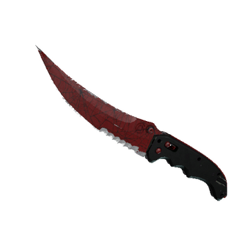 ★ StatTrak™ Flip Knife | Crimson Web (Well-Worn)